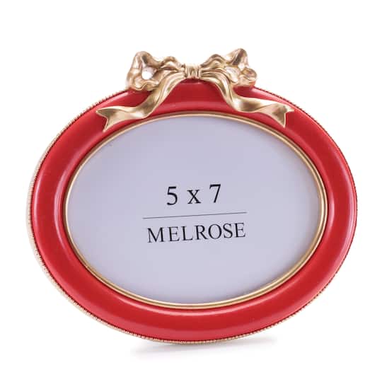 Melrose Red Oval Bow Photo Frames Set